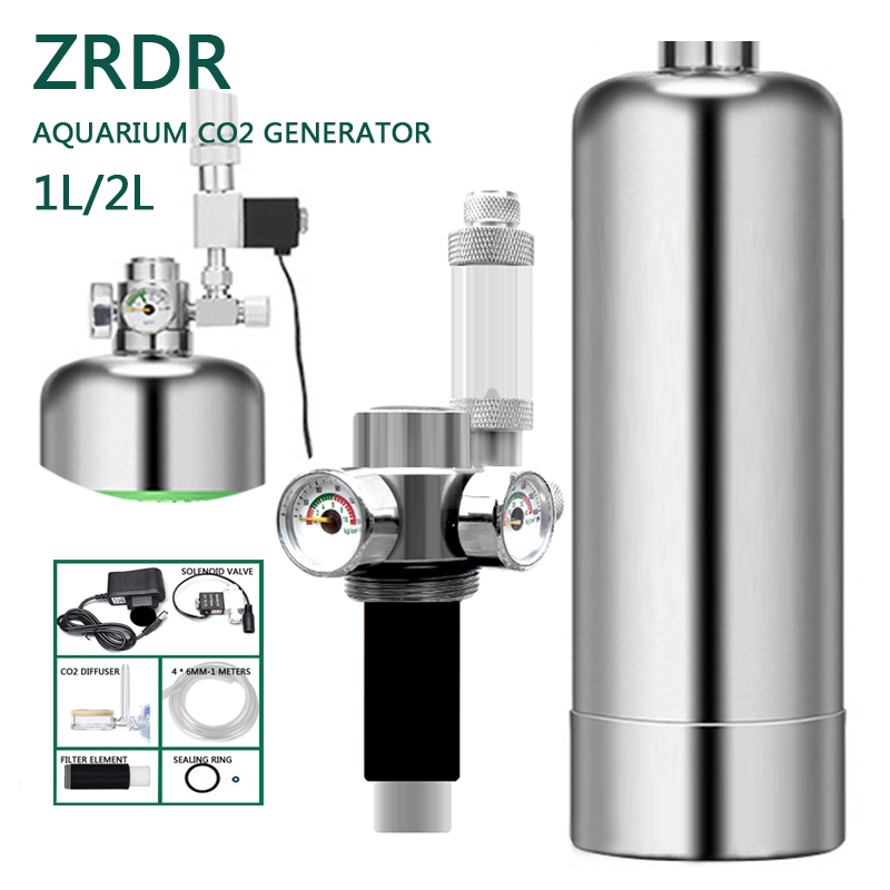 Glass Co2 Drop Checker - ZRDR Aquarium CO2 Generator Dual Pressure