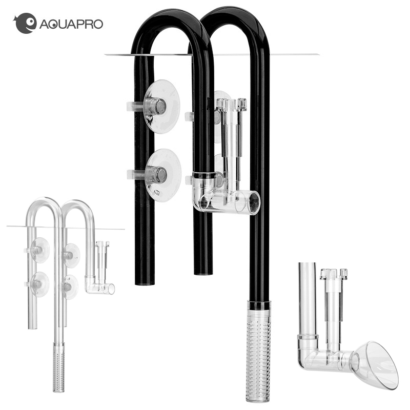 Glass Co2 Drop Checker - AQUAPRO Plastic Inflow Outflow Inlet Outlet