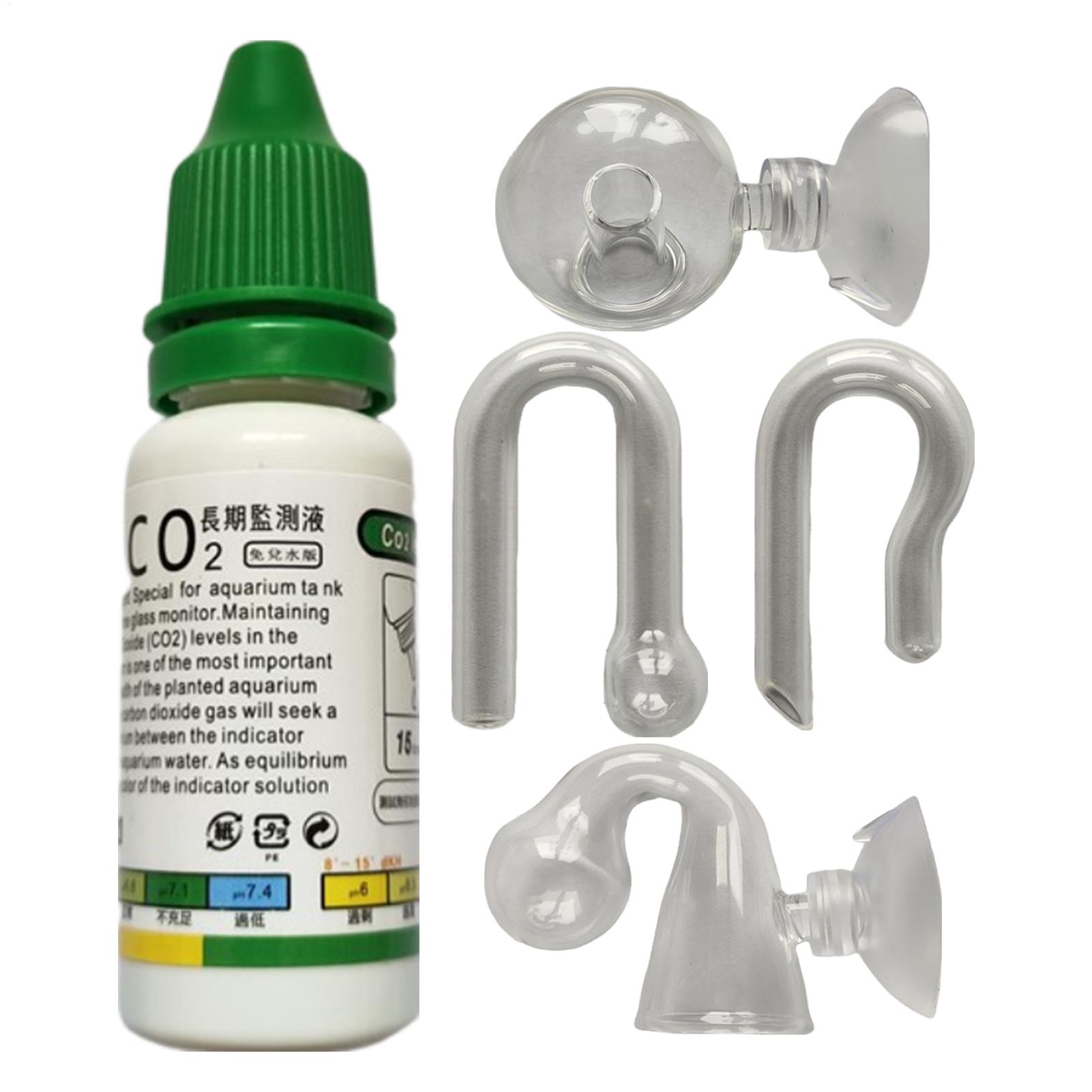 Glass Co2 Drop Checker - Aquarium CO2 Indicator Solution Monitor Fish