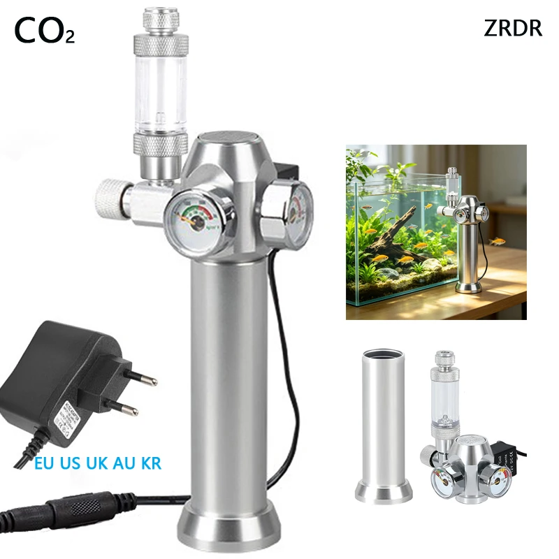 Glass Co2 Drop Checker - Aquarium CO2 Regulator Solenoid Valve Bubble