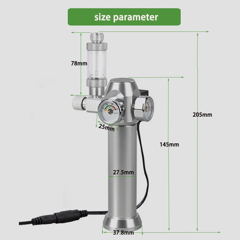Aquarium CO2 Regulator Solenoi - Glass Co2 Drop Checker recension och pris