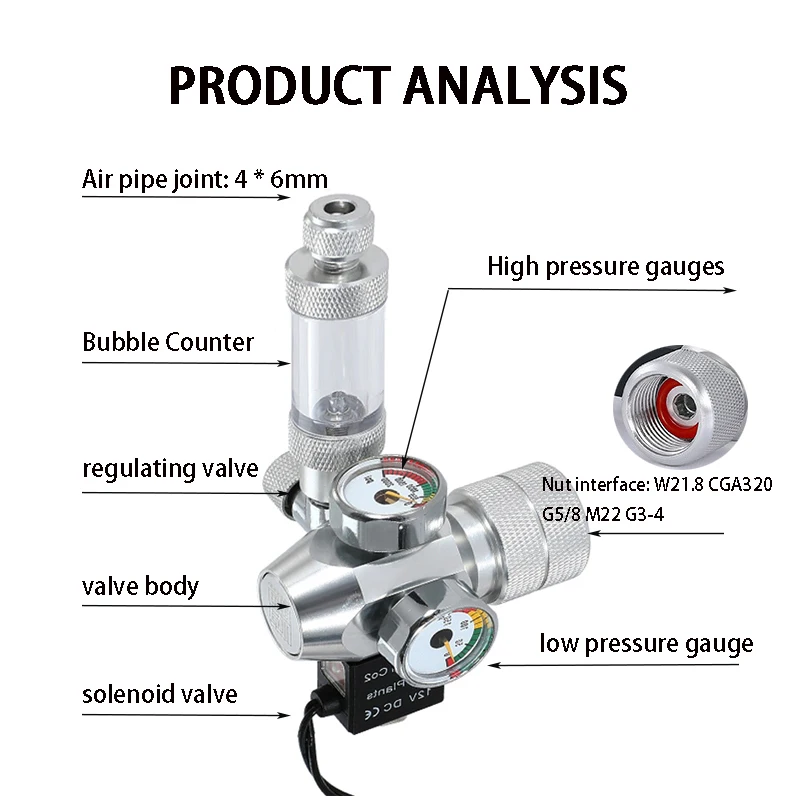 New DIY Aquarium CO2 Regulator - Glass Co2 Drop Checker recension och pris